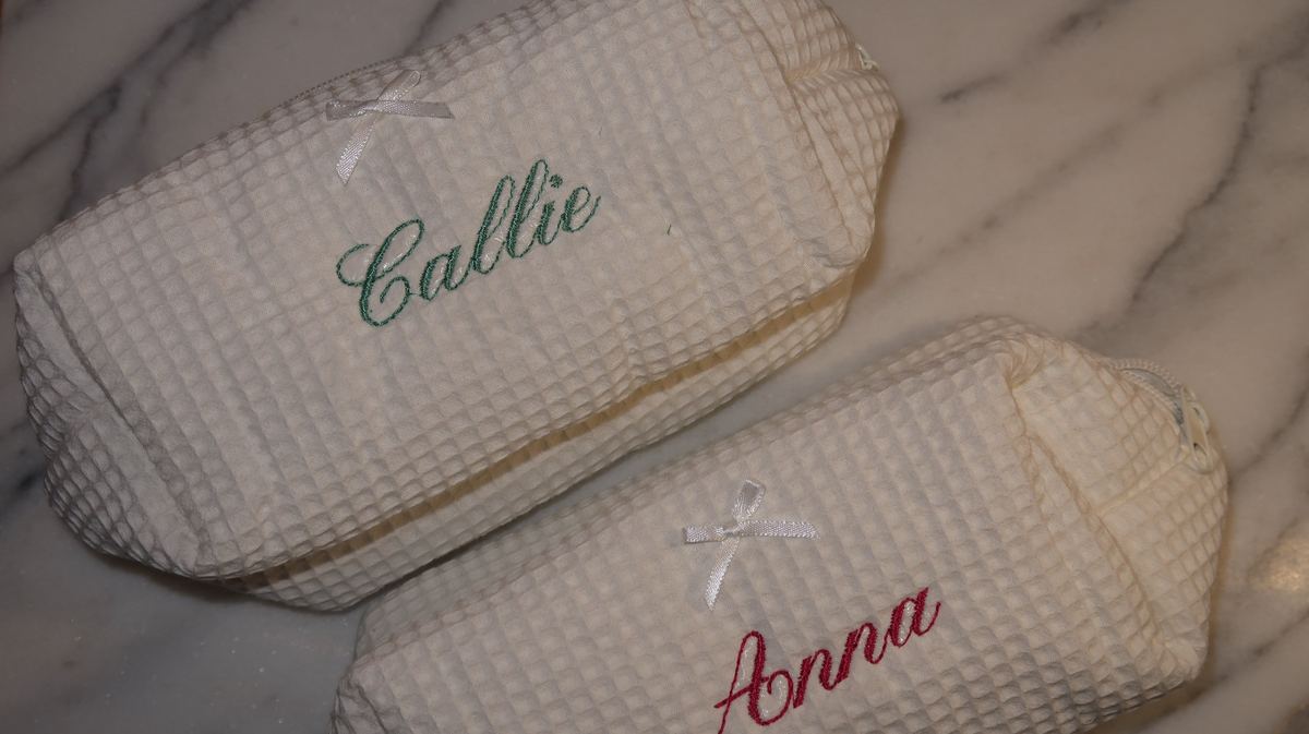 Waffle pouches — Callie and Anna